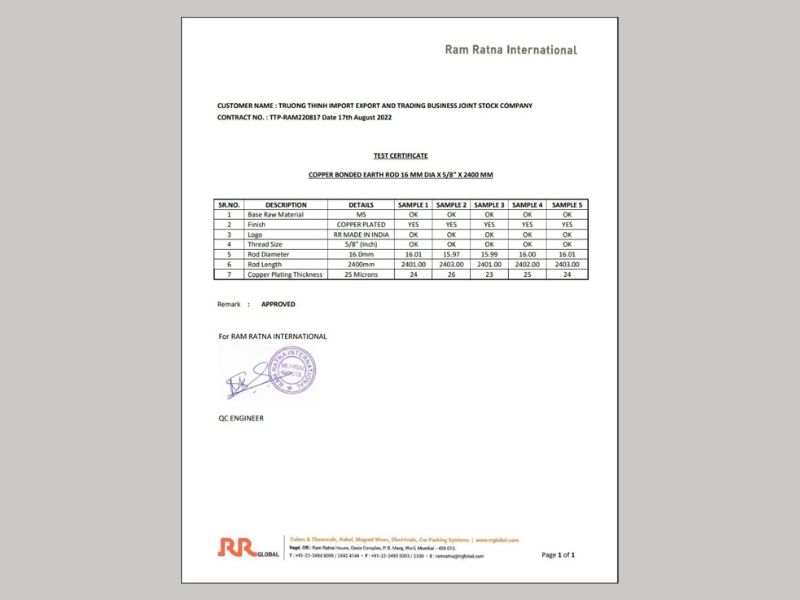Test Certificate