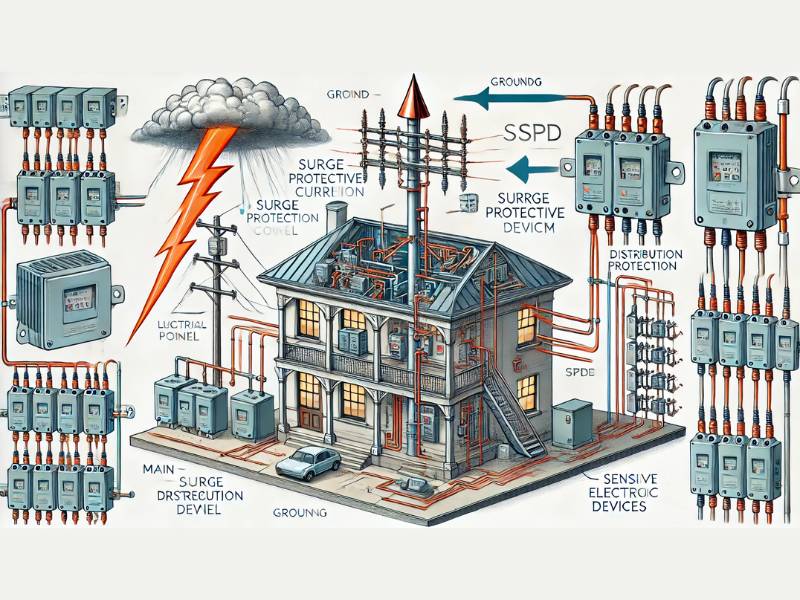Sơ đồ đấu dây chống sét lan truyền
