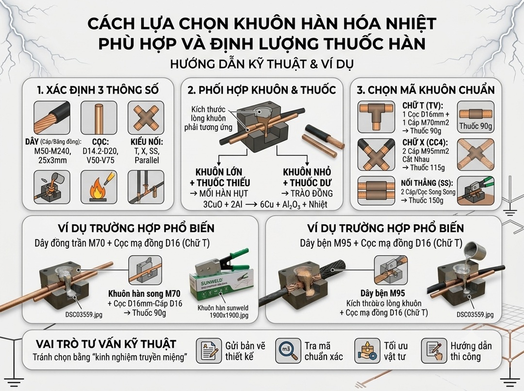 Cách Chọn Khuôn Hàn Hóa Nhiệt Chuẩn Kỹ Thuật Cho Từng Mối Nối